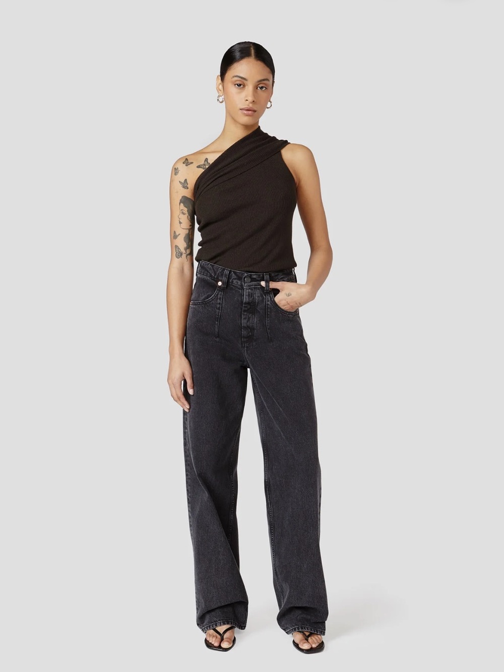 Decade Studio - Noel Trouser, Size 28 - Warm Brown wash